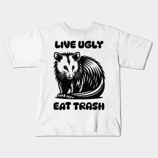 Live Ugly Eat Trash Kids T-Shirt
